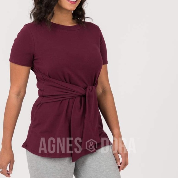 Agnes & Dora Tops - Side Seam Sash Top - Elderberry (NWT)